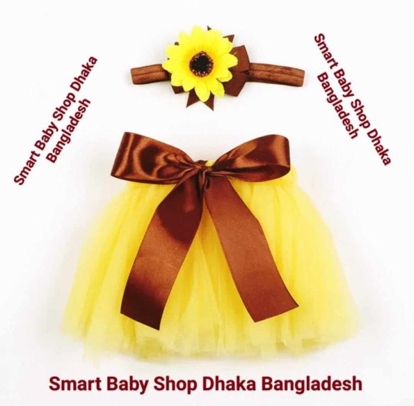 Newborn Baby Sunflower Tutu Skirt Photography Props.
