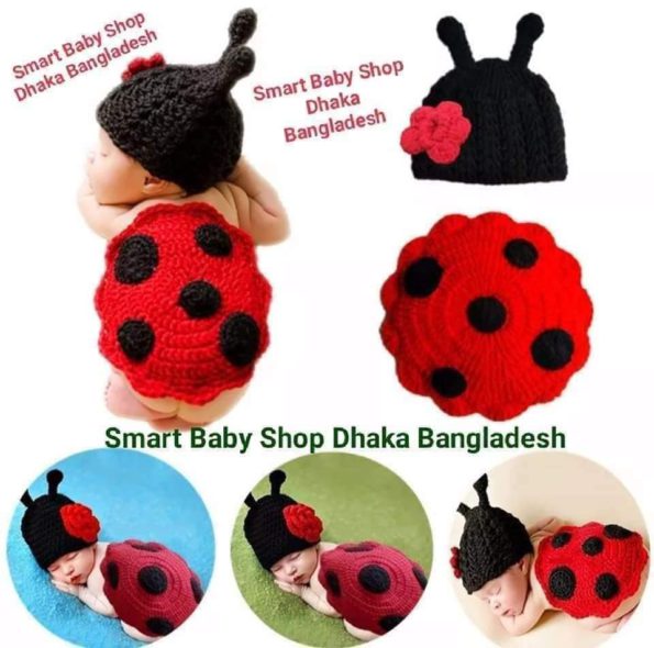 Newborn Baby Crochet Animal Ladybug Photography Props.