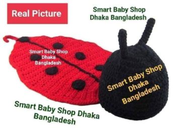 Newborn Baby Crochet Animal Full Coverage Ladybug Photography Props.
