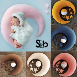 Baby Photography Moon Pillow, Stars And Hat Set.