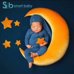 Baby Photography Moon Pillow, Stars And Hat Set.