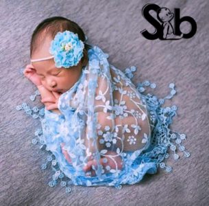 Newborn Baby Lace Maternity Warp Photography Props 2PCS.