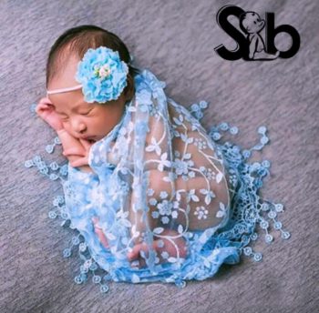 Newborn Baby Lace Maternity Warp Photography Props 2PCS.