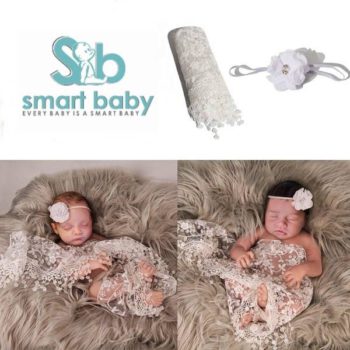 Newborn Baby Lace Maternity Warp Photography Props 2PCS.