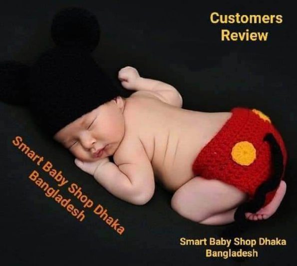Newborn Baby Crochet Animal Mickey Hat + Pants Photography Props Outfits.