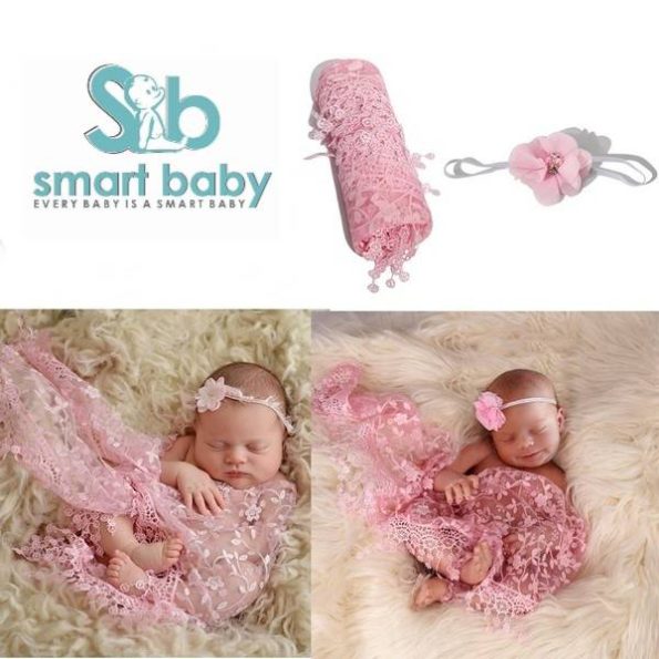 Newborn Baby Lace Maternity Warp Photography Props 2PCS.