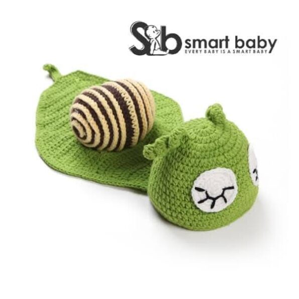 Newborn Girls Boys Baby Green Snail Photography Prop Costume.