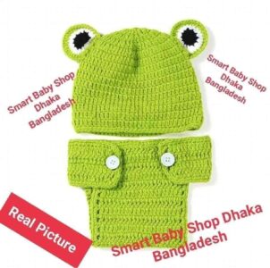 Newborn Girls Boys Baby Cute Green Frog Photography Props.