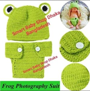 Newborn Girls Boys Baby Cute Green Frog Photography Props.