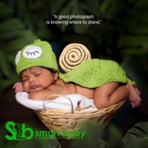 Newborn Girls Boys Baby Green Snail Photography Prop Costume.