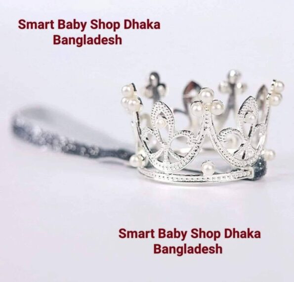 1PCS Pearl Crystal Crown Newborn Infant Headband Crown Hair Dress.