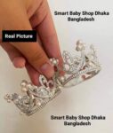 1PCS Pearl Crystal Crown Newborn Infant Headband Crown Hair Dress.