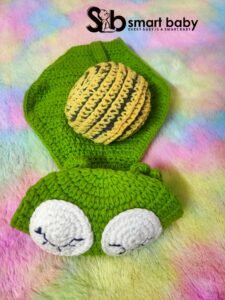 Newborn Girls Boys Baby Green Snail Photography Prop Costume.