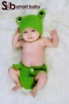 Newborn Girls Boys Baby Cute Green Frog Photography Props.