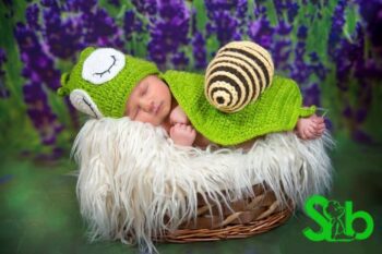 Newborn Girls Boys Baby Green Snail Photography Prop Costume.