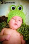 Newborn Girls Boys Baby Cute Green Frog Photography Props.