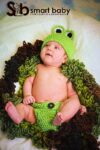 Newborn Girls Boys Baby Cute Green Frog Photography Props.