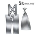 Newborn Striped Suspenders Long Tail Knitted Hat Photography Props.