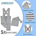 Newborn Striped Suspenders Long Tail Knitted Hat Photography Props.