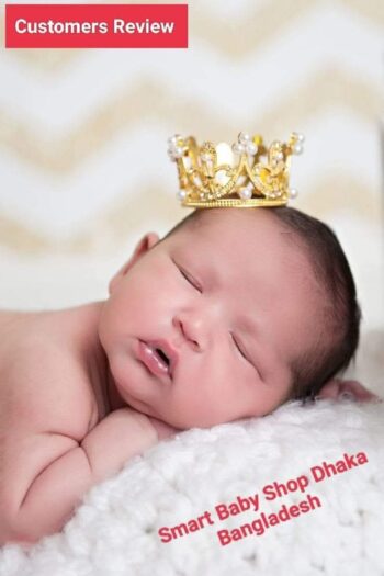 1PCS Pearl Crystal Crown Newborn Infant Headband Crown Hair Dress.