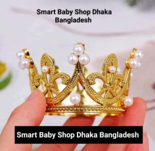 1PCS Pearl Crystal Crown Newborn Infant Headband Crown Hair Dress.