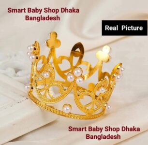 1PCS Pearl Crystal Crown Newborn Infant Headband Crown Hair Dress.