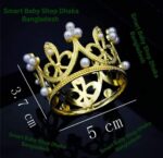 1PCS Pearl Crystal Crown Newborn Infant Headband Crown Hair Dress.
