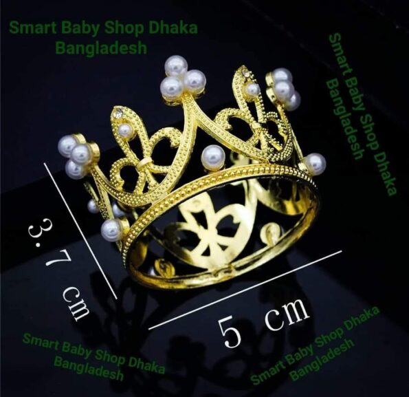 1PCS Pearl Crystal Crown Newborn Infant Headband Crown Hair Dress.