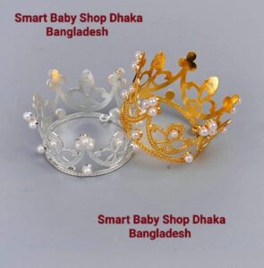 1PCS Pearl Crystal Crown Newborn Infant Headband Crown Hair Dress.