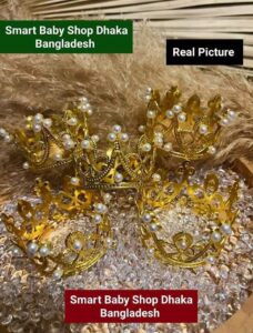 1PCS Pearl Crystal Crown Newborn Infant Headband Crown Hair Dress.