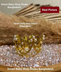 1PCS Pearl Crystal Crown Newborn Infant Headband Crown Hair Dress.