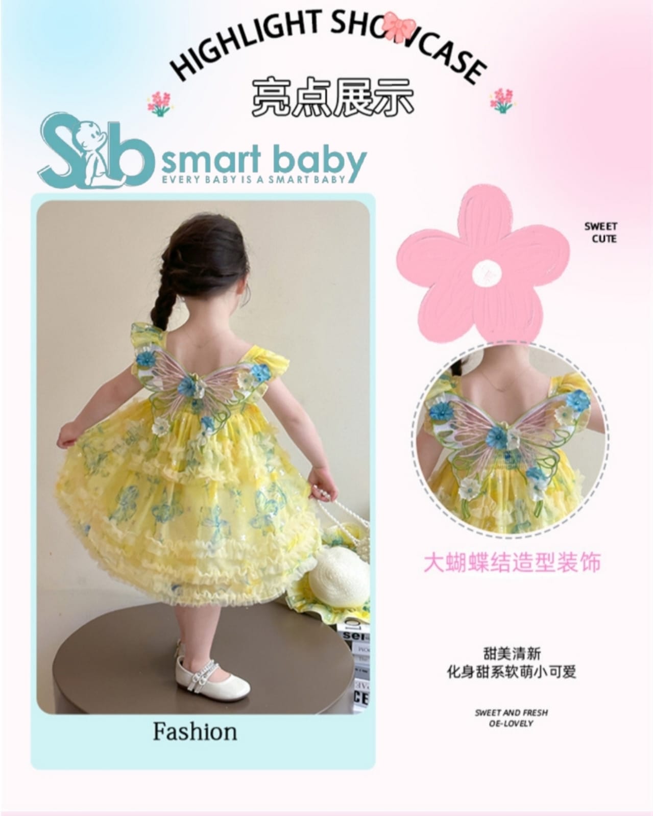 Butterfly Princess Dress 2-3 Years Butterfly Princess Dress 2-3 Years
