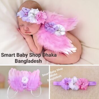 Infant Angel Feather Wings Pink