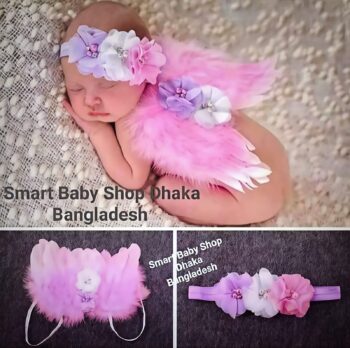 Baby Angel Wings & Bow Photo Props