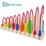 Wooden Double-Sided Calculation Shelf Abacus.