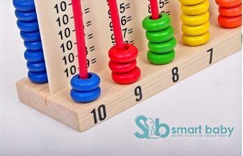 Wooden Double-Sided Calculation Shelf Abacus.
