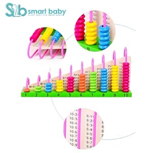 Wooden Double-Sided Calculation Shelf Abacus.