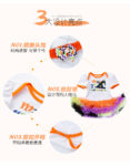 Halloween Party Cartoon Pumpkin Striped Skull Rompers 4 PCS Gift Set.