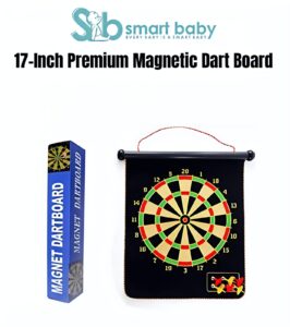17-Inch Premium Magnetic Dart Board | Durable, Safe & Fun for All Ages.