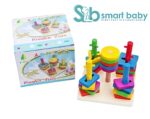 Wooden 5-Column Shape Sorter – Premium Geometric Learning Puzzle