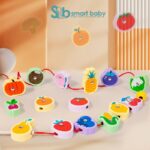 Wooden Magnetic Vegetables & Lacing Blocks.