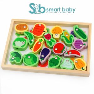 Wooden Magnetic Fishing & Lacing Blocks.