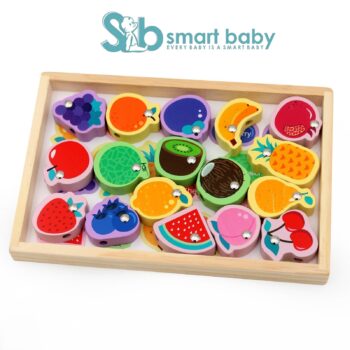 Wooden Magnetic Fruits & Lacing Blocks.
