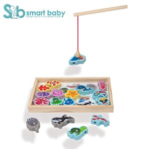 Wooden Magnetic Fishing & Lacing Blocks.