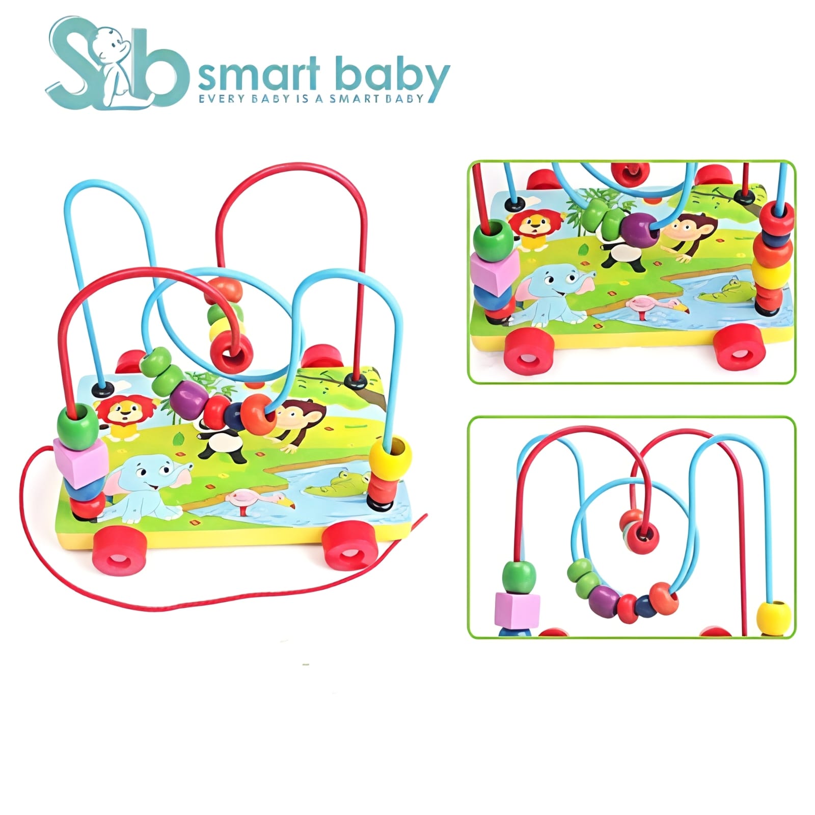 Animal Trailer Circles the Bead – 2-in-1 Wooden Bead Maze Pull Car Animal Trailer Circles the Bead – 2-in-1 Wooden Bead Maze Pull Car